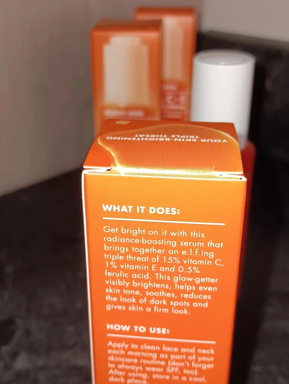 3pk Elf Skin Bright Icon Vitamin C+E Ferulic Serum — Orange